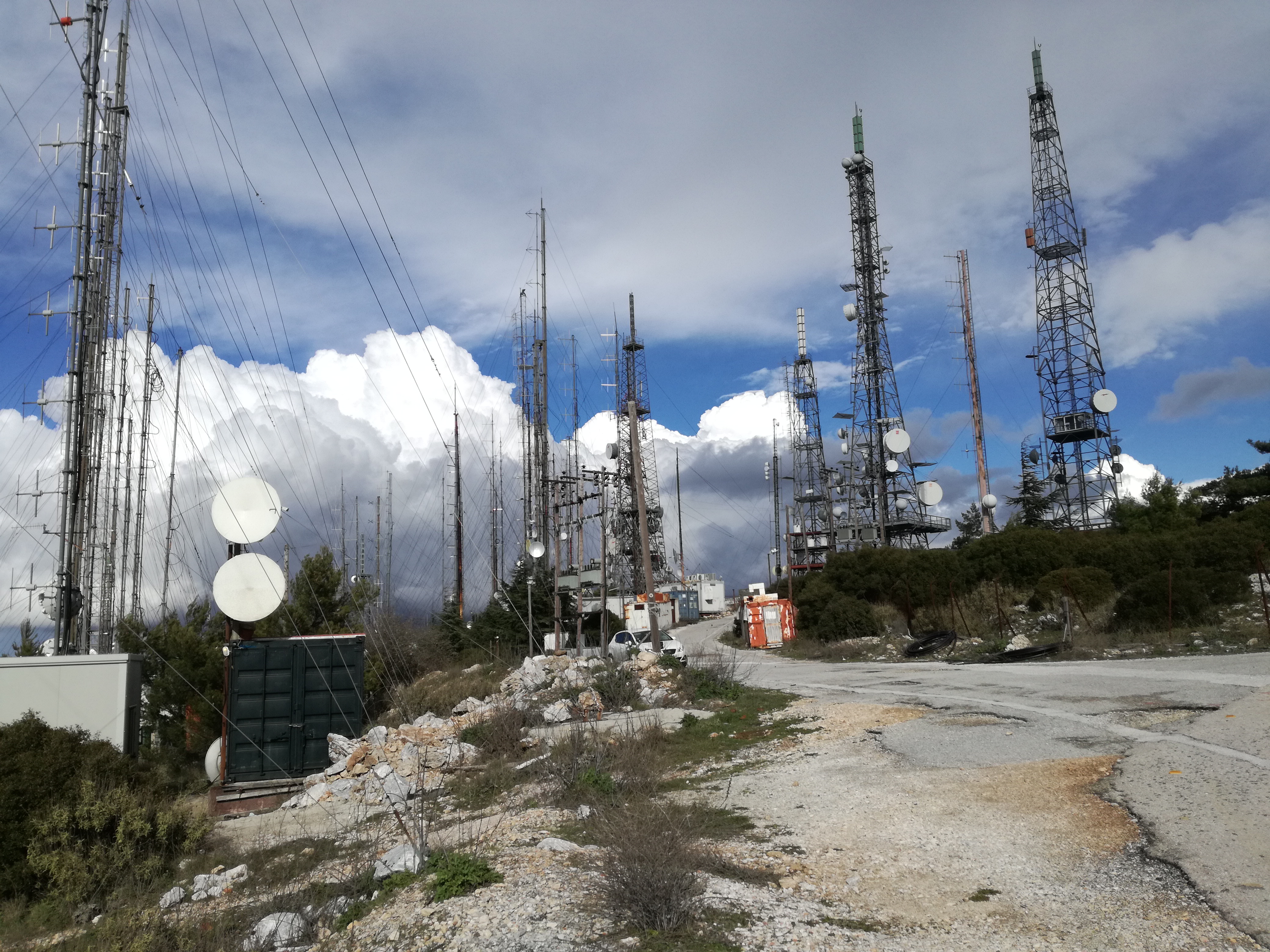 Greece - FM / TV Antennas & Cell Tower - Hymettus ( Athens )